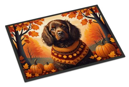 NEW Boykin Spaniel Fall Doormat Front Door Mat Indoor Outdoor Rugs for Entryway, Non Slip Washable Low Pile, 18H X 27W