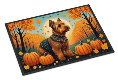NEW Welsh Terrier Fall Doormat Front Door Mat Indoor Outdoor Rugs for Entryway, Non Slip Washable Low Pile, 18H X 27W