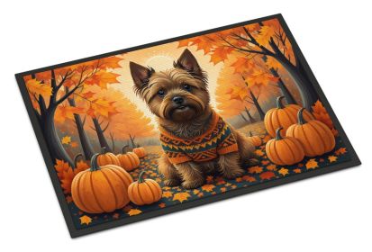 NEW Cairn Terrier Fall Doormat Front Door Mat Indoor Outdoor Rugs for Entryway, Non Slip Washable Low Pile, 18H X 27W