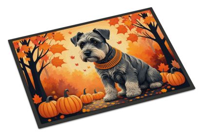 NEW Schnauzer Fall Doormat Front Door Mat Indoor Outdoor Rugs for Entryway, Non Slip Washable Low Pile, 18H X 27W