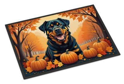 NEW Rottweiler Fall Doormat Front Door Mat Indoor Outdoor Rugs for Entryway, Non Slip Washable Low Pile, 18H X 27W