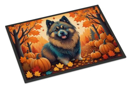 NEW Keeshond Fall Doormat Front Door Mat Indoor Outdoor Rugs for Entryway, Non Slip Washable Low Pile, 18H X 27W
