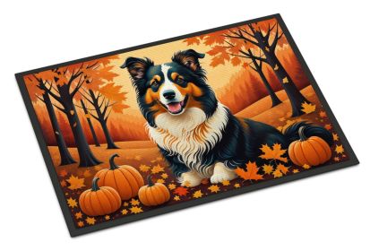 NEW Collie Fall Doormat Front Door Mat Indoor Outdoor Rugs for Entryway, Non Slip Washable Low Pile, 18H X 27W