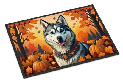 NEW Siberian Husky Fall Doormat Front Door Mat Indoor Outdoor Rugs for Entryway, Non Slip Washable Low Pile, 18H X 27W