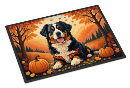 NEW Bernese Mountain Dog Fall Doormat Front Door Mat Indoor Outdoor Rugs for Entryway, Non Slip Washable Low Pile, 18H X 27W
