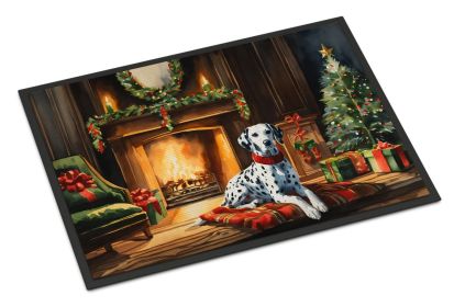 NEW Dalmatian Cozy Christmas Doormat Front Door Mat Indoor Outdoor Rugs for Entryway, Non Slip Washable Low Pile, 18H X 27W
