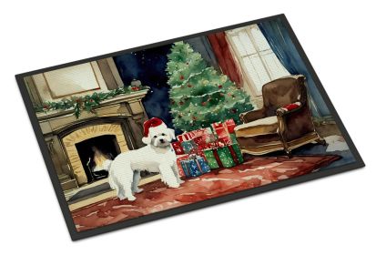 NEW Maltese Cozy Christmas Doormat Front Door Mat Indoor Outdoor Rugs for Entryway, Non Slip Washable Low Pile, 18H X 27W