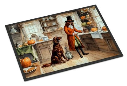 NEW Irish Setter Fall Kitchen Pumpkins Doormat Front Door Mat Indoor Outdoor Rugs for Entryway, Non Slip Washable Low Pile, 18H X 27W