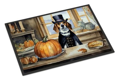 NEW Beagle Fall Kitchen Pumpkins Doormat Front Door Mat Indoor Outdoor Rugs for Entryway, Non Slip Washable Low Pile, 18H X 27W